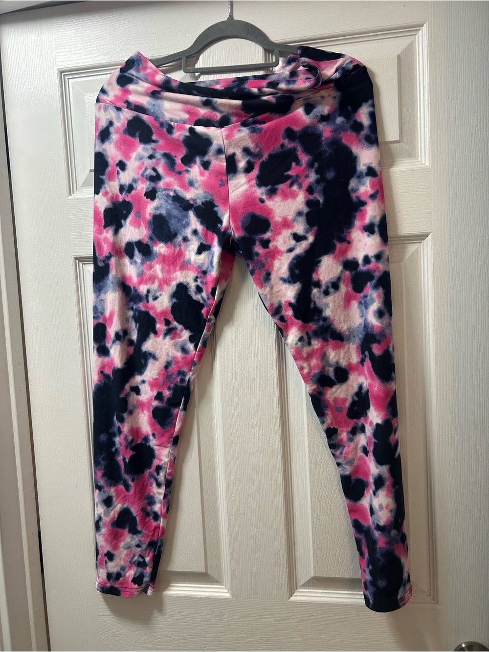 No Boundaries Pink & Navy Tie-Dye Leggings